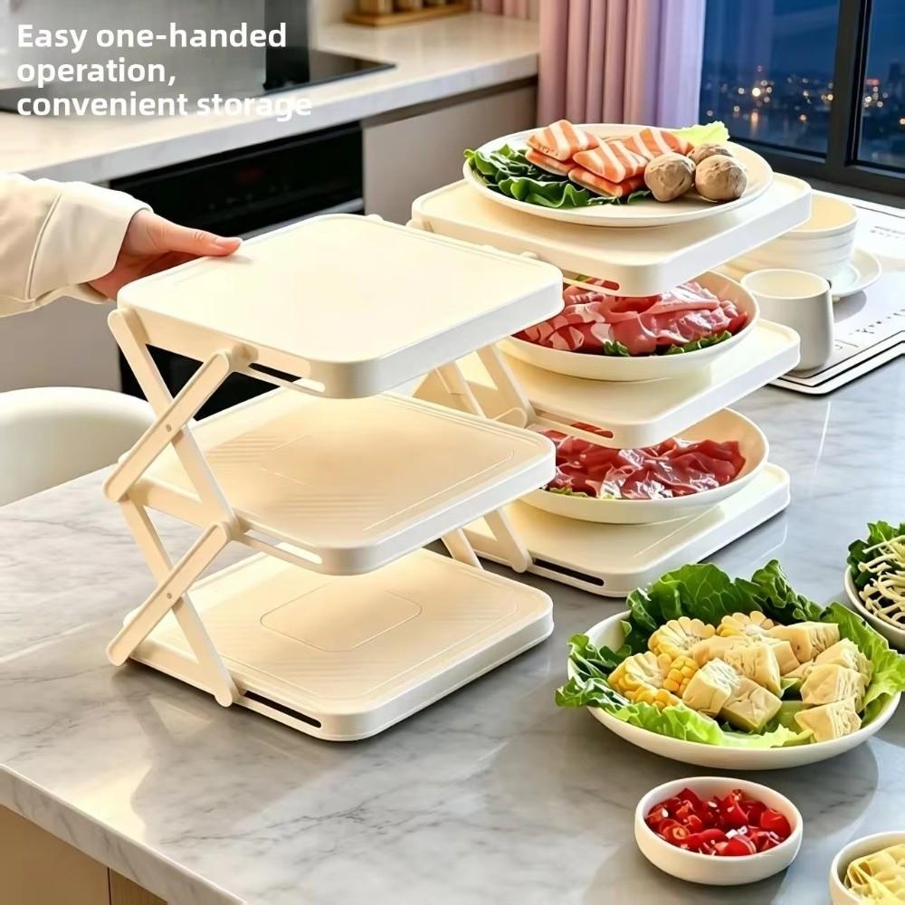 Large Capacity Prepare Dish Storage Rack Space-Saving Dish Storage Rack Preparing Food