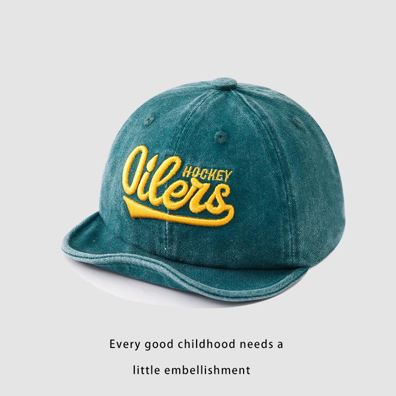 Детская шапка Весна и Осень Новый стиль Старая милая Детская бейсболка с мишкой Мягкий козырек Универсальная детская бейсболка