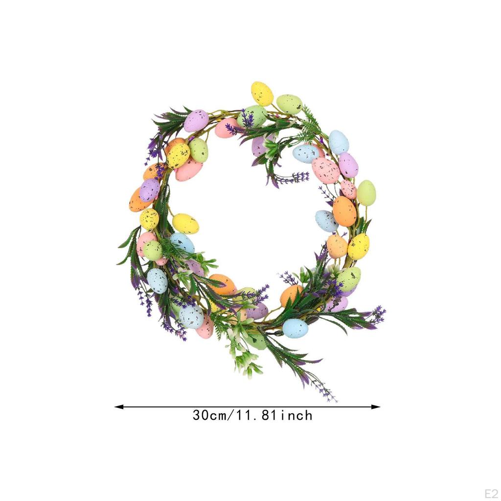 Пасхальное яйцо венок на дверь, искусственный цветок орнамент 30 см внутренний уличный весенний венок зелень листья