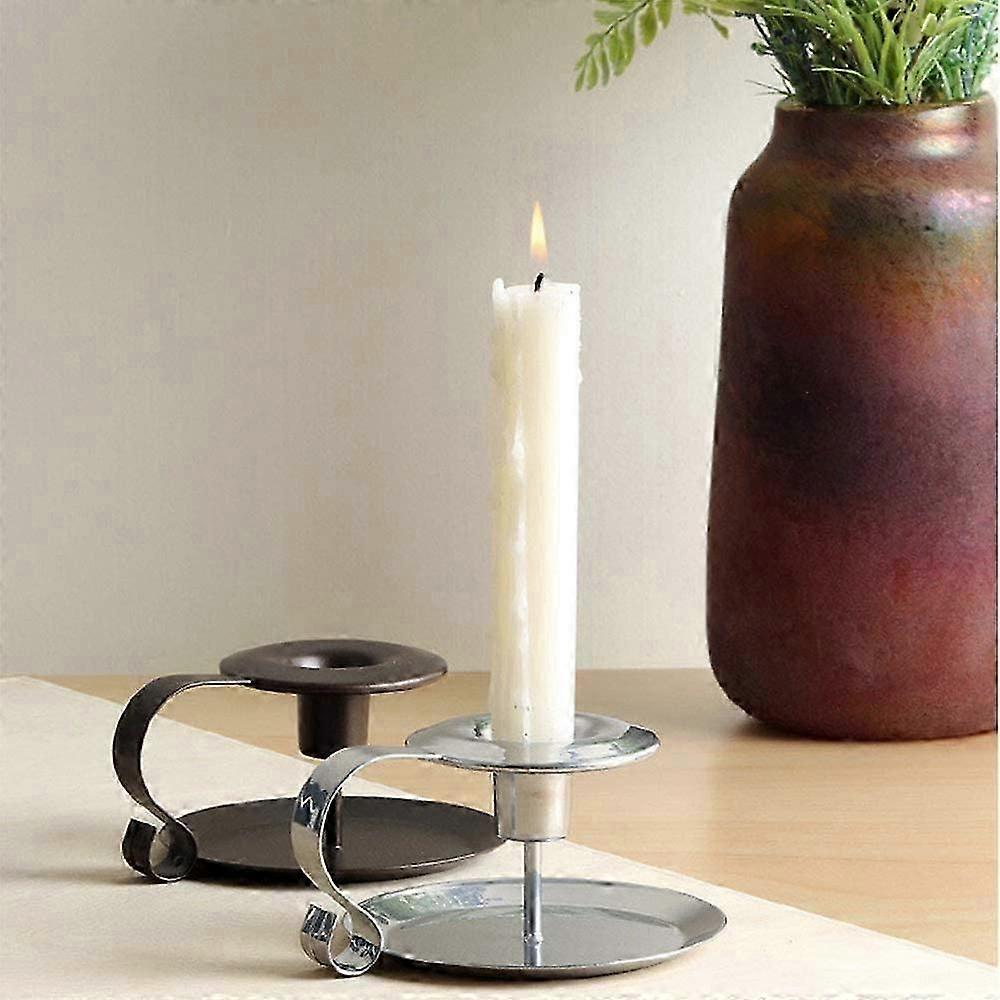 2 Pack Wrought Iron Candle Holders