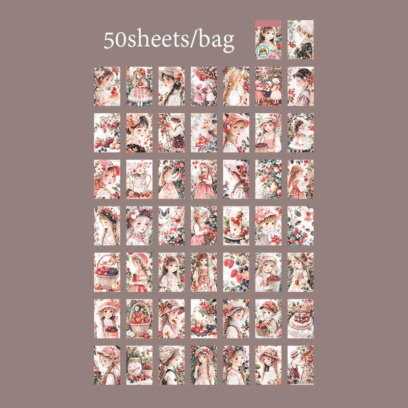 40 Sheets/Bag Notebook Kawaii Girly Background Bag Head Book Handbook Stationery DIY Handmade & Scrapbook Diary Decoration