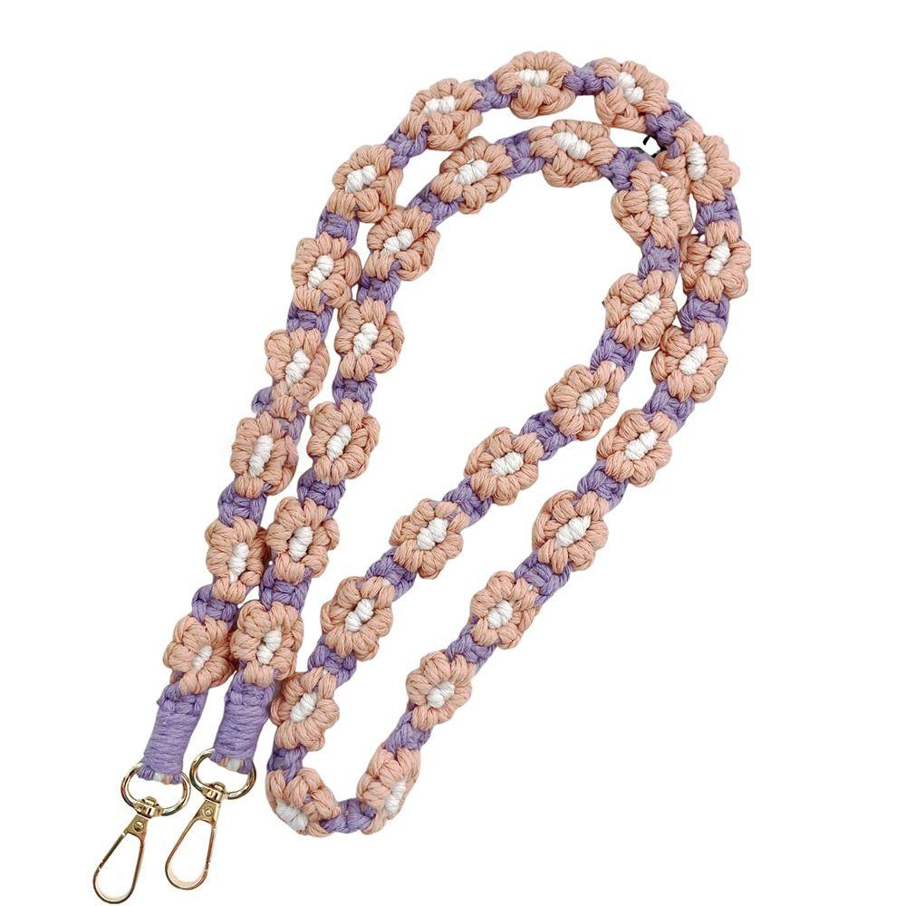 Бохо Цветочный Богемный Брелок-Ремешок Милый Брелок для Телефона Цветок Ромашки Макраме Брелок Кошелек