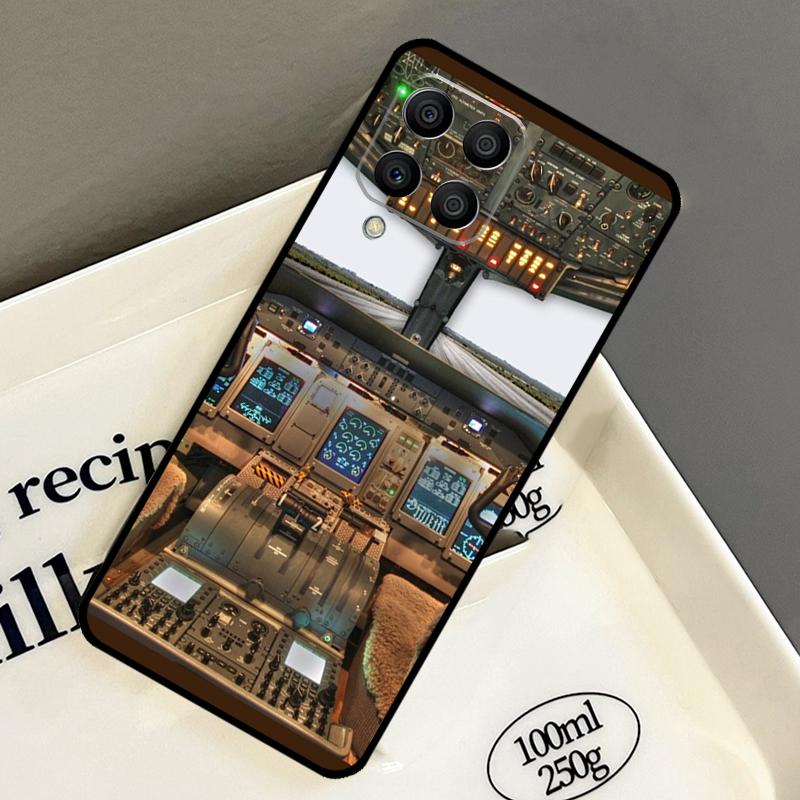 Aircraft Helicopter Airplane Pilot Case For Samsung Galaxy M33 M53 M13 M15 M35 M55 M32 M16 M36 M56 M54 M20 M52 M34 M14 M11 M31
