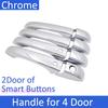 Door Handle Cover For Dodge Durango MK3 WD 2011~2019 Chrome Smart Car Exterior Styling Stickers Trim Accessories 2012 2013 2014