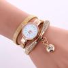 Women Wristwatch Casual Bracelet Watch Leather Rhinestone Quartz Watches Clock