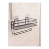 Adhesive Shelf Paper Roll Towel Holder Napkin Holder Towel Paper Holder Black Bathroom Kitchen Organizer
