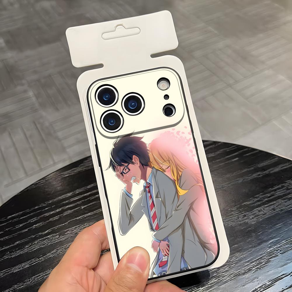 Y-Your Lie In A-April Anime Phone Case For IPhone 17 Air 16 E Pro Max 15 14 13 Mini 12 Pro 11 Max Plus Black Soft Shell