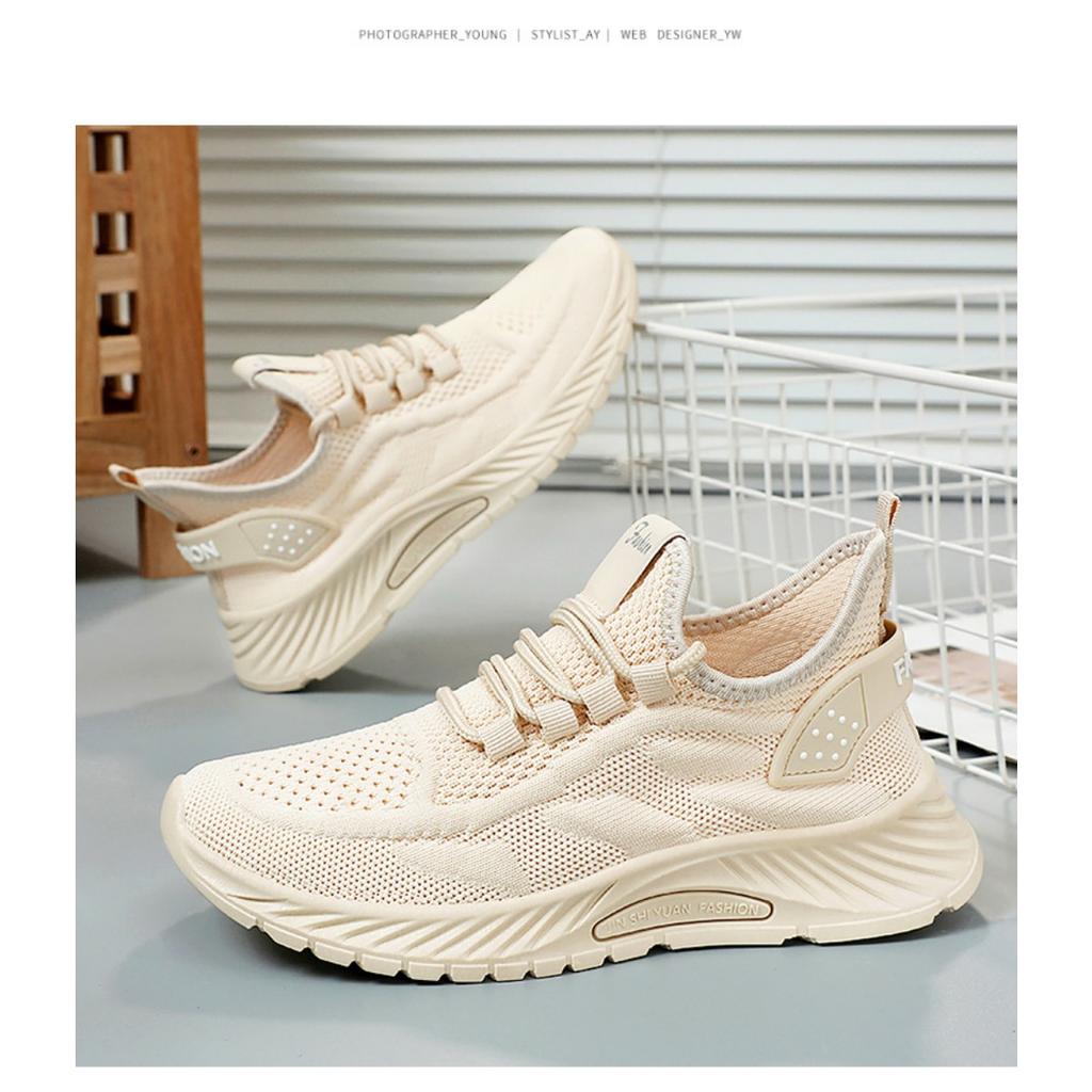 Женские летние летающие плетеные туфли, модная повседневная спортивная обувь, кроссовки с мягкой подошвой