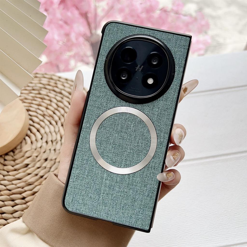 For Oppo Find N5 5G Magnetic Case Drop-Proof TPU + Cloth Back Phone Cover