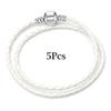 5pcs /Lot Sale Popular Charm Bracelets Diy Elegant Leather Chain Charms Bracelets Bangles For Women Jewelry Gift