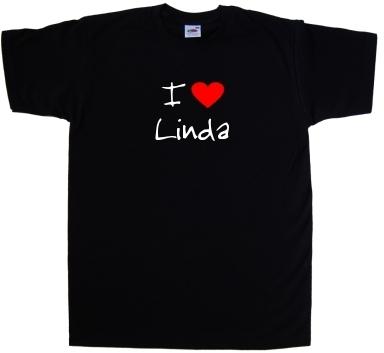 I Love Heart Linda T-Shirt