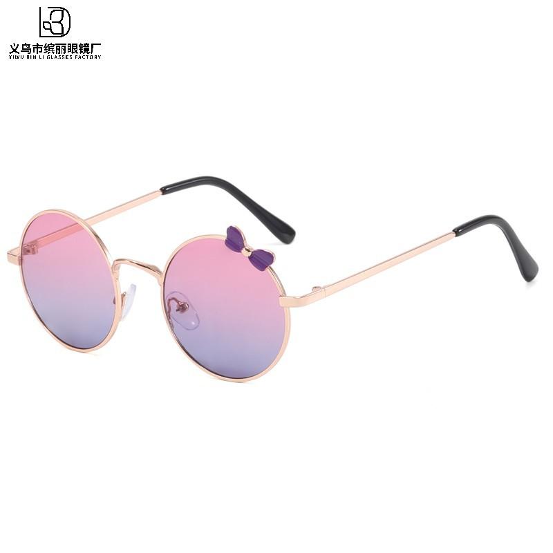 Модные декоративные очки для мальчиков и девочек, очки для отпуска на море, симпатичная детская солнцезащитная оправа с бантом