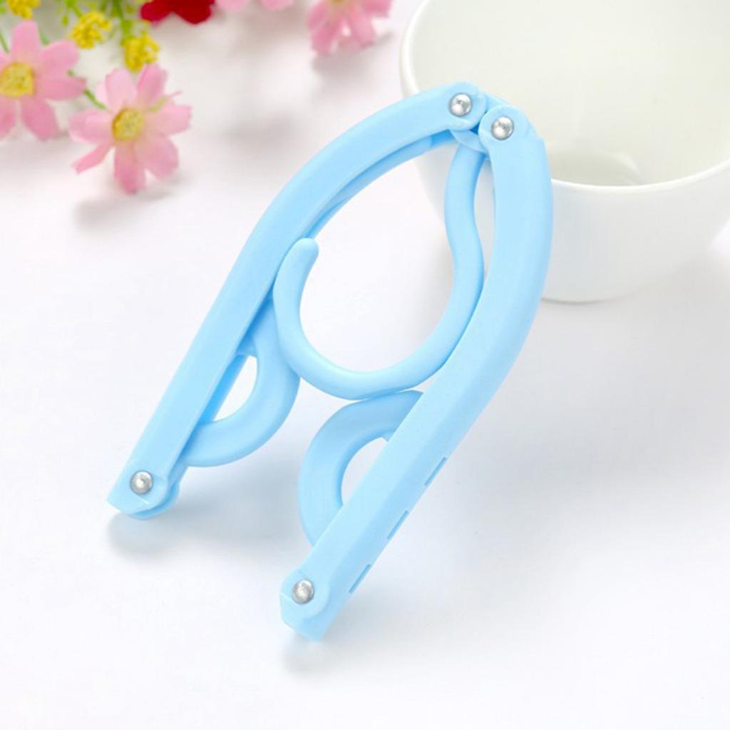 New Portable Folding Plastic Coat Hanger Travel Foldable Hanger