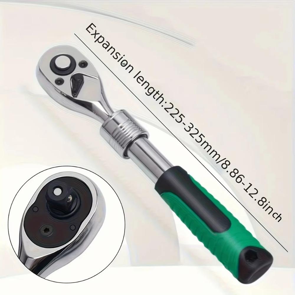 Drive Rotating Socket Wrench 72 Teeth Universal Wrench Retractable Ratchet Wrench Hand Tool