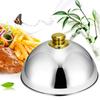 Stainless Steel Food Cover 10Inch Golden Bead Dome Lid For Home Restaurant Hotel Outdoor Grill Bbq Camping Cookout Kitchen