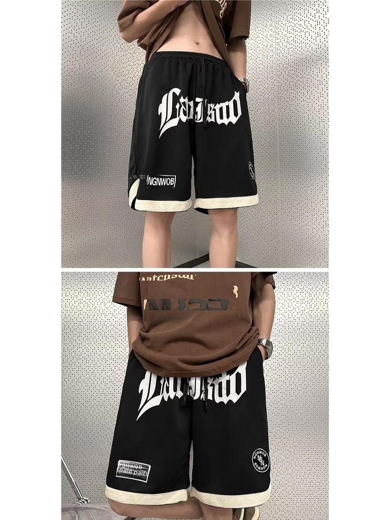 Мужские летние повседневные шорты в стиле ретро-американской моды: Модный, свободный, универсальный баскетбольный стиль