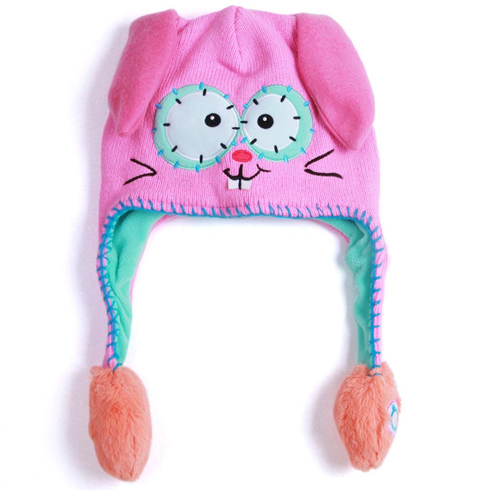 Moving Ears Hat Infant Bomber Hat Sweet Cute Knitted Cartoon Wool Hat