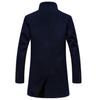 Men's Jacket Warm Winter Trench Long Outwear Button Smart Overcoat Coats 