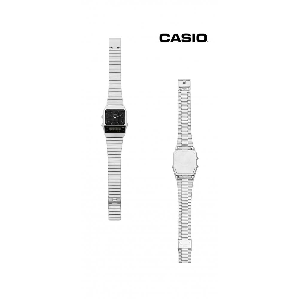 Casio Aq 800e 1adf  Aq 800e 1a  Аналогово-цифровые квадратные винтажные ретро публичные металлические часы