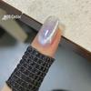 Гель-лак Ming Rui Crystal Cat Eye - Коллекция Весна/Лето 2025: Зеркальный фарфор белый с эффектом стеклянных бусин