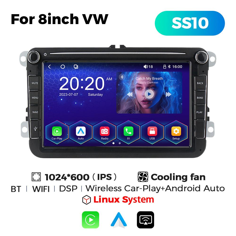 Navifly 7'' 2din Android Auto Carplay автомобильный радиоприемник видеоплеер GPS для VW Volkswagen Skoda Octavia Golf 5 6 Touran Passat B6 Polo