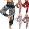 Женская мода, повседневный принт, повседневные свободные спортивные штаны для йоги, брюки