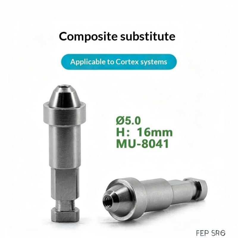 High Precision Dental Implant Analog Compatible with Cortex Implant System Sterilizable Dental Restoration Parts for Dental Labs