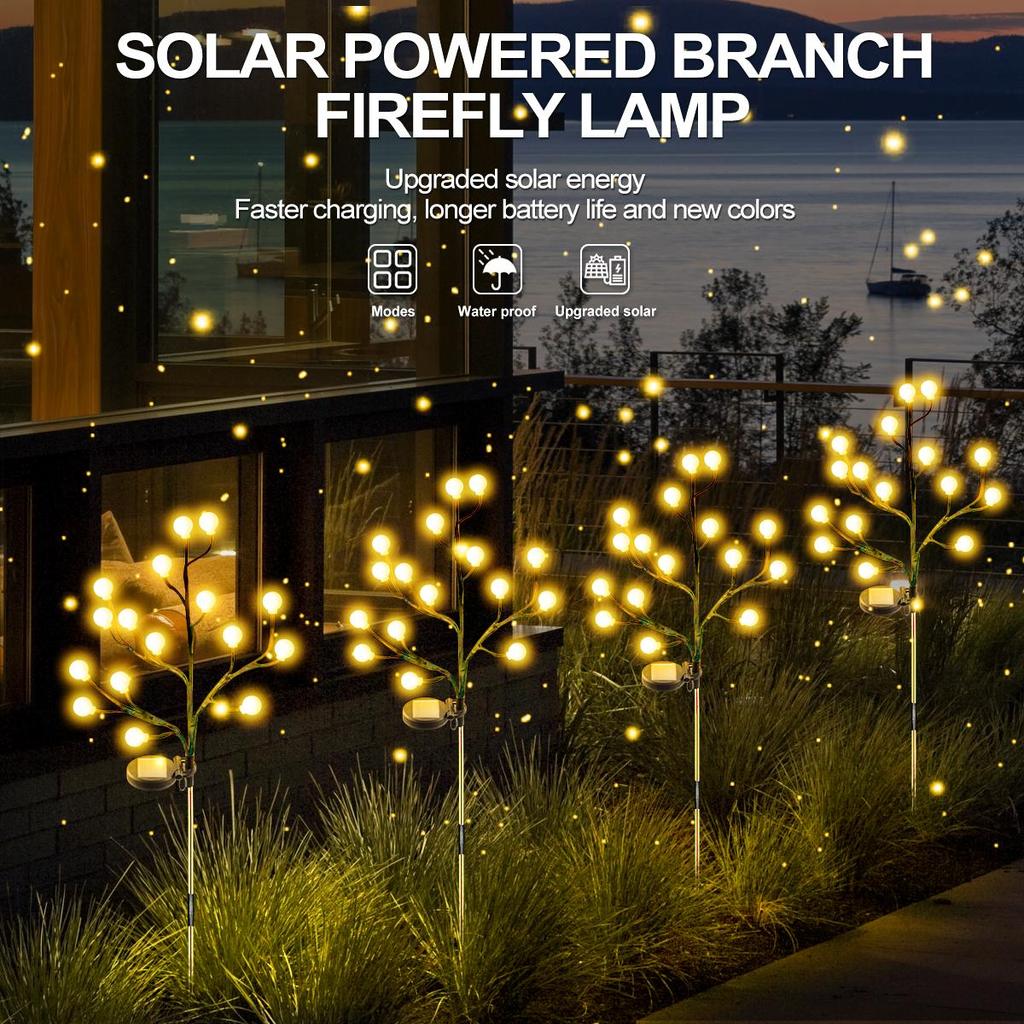 Форма ветки дерева Солнечные садовые декоративные фонари Наружные водонепроницаемые заземляющие фонари Ландшафтные фонари