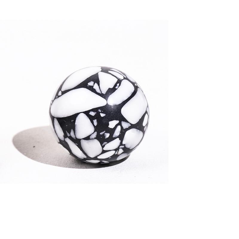 Wabi-Sabi Modern Travertine Sphere Ornament for Home or Hotel Decor