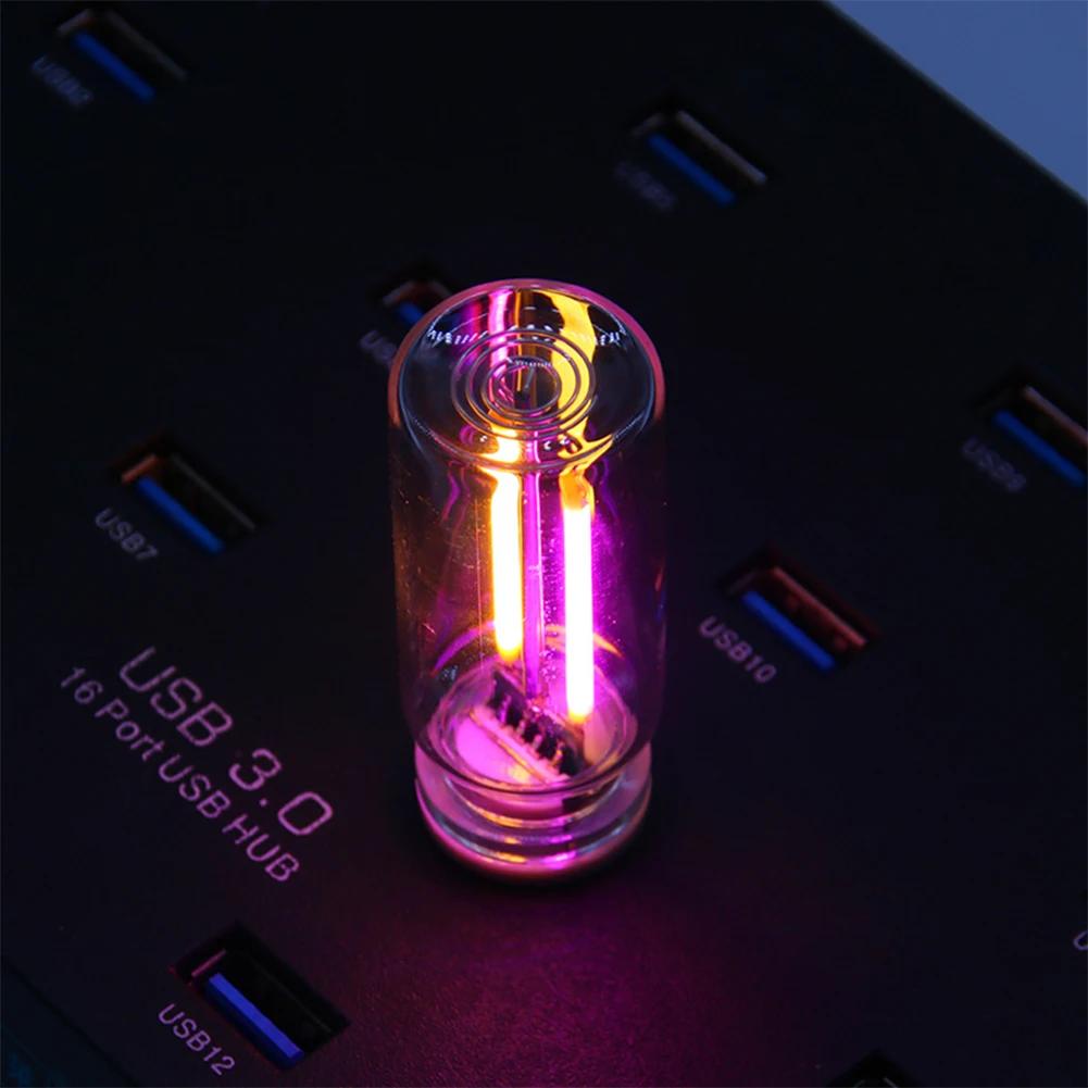 USB Автомобильный Светодиодный Свет Двухцветный Сенсорное Управление Атмосферный Свет Лампа Накаливания Светодиодная Нить Спальня Ночное Украшение