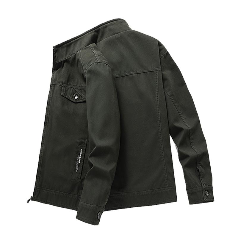 Мужские куртки среднего возраста, повседневные топы, свободный крой, свободный крой, чистый хлопок