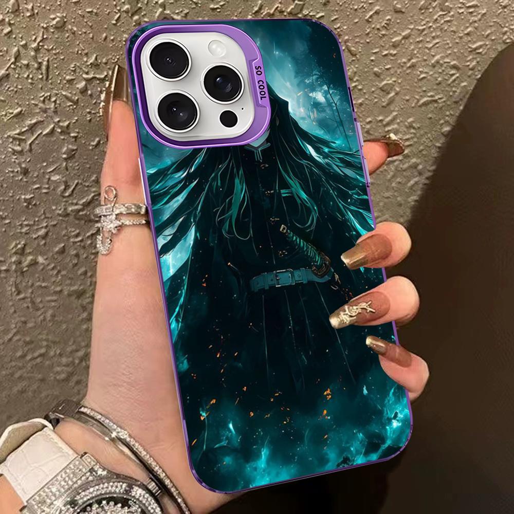 Мультяшный чехол для телефона Muichiro Tokito для iPhone 16 15 14 13 12 11 Pro Max X XR XSMAX 8 7 Plus Матовый противоударный задний чехол