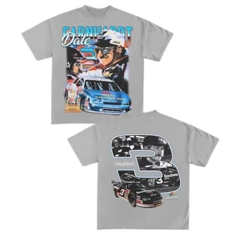 Legends Dale Earnhardt NASCAR Racing T-Shirt Men Women Summer New Tee High-street Y2K Harajuku Hip Hop Fashion Short Sleeve Loose Casual Oversized Top