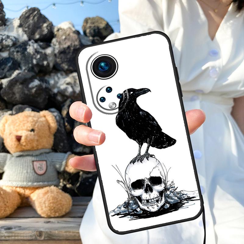 Crow Raven Dark Skull Case For Honor X8a X9a X6a X7a X6 X7 X8 X9 X9b X8b Honor 70 50 90 Lite Magic 5 6 Pro Cover