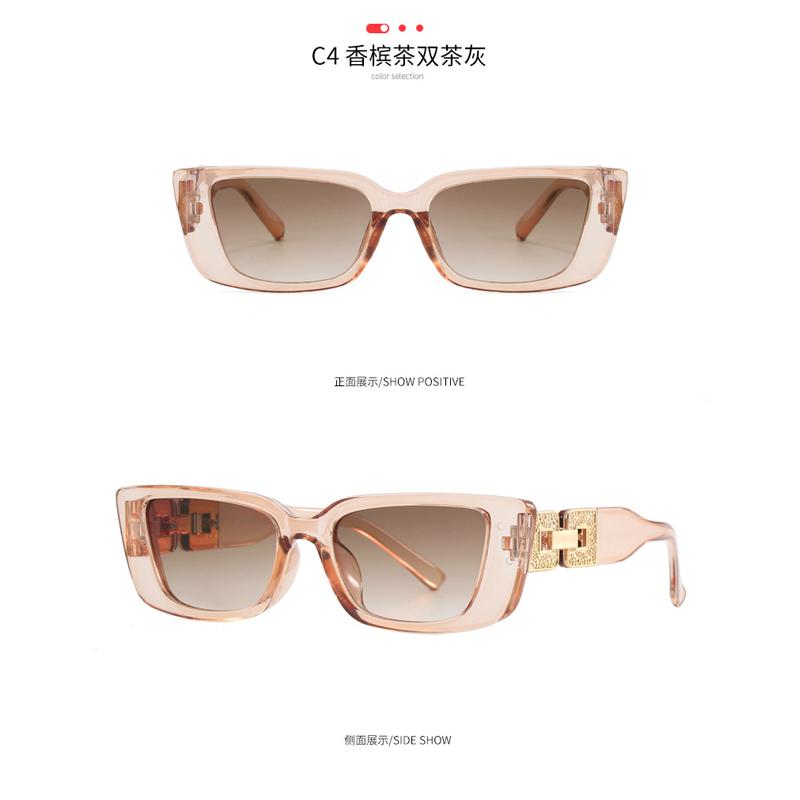 Женские солнцезащитные очки Trend Cat Eye Narrow Frame Chain Legs Sunglasses Women Vintage Small Square Men Sunglasses Outdoor UV400