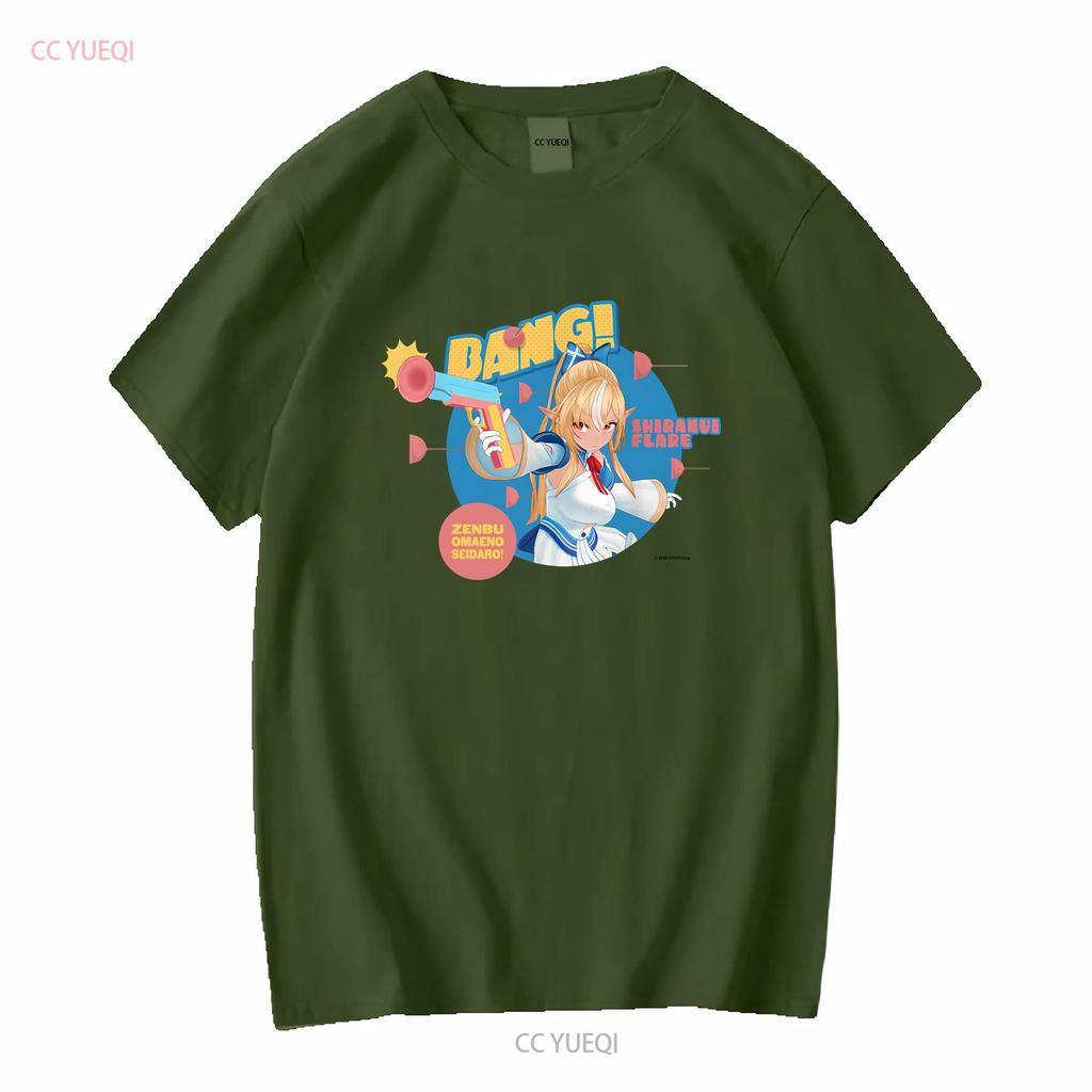 hololive Shiranui Flare Memorial Scene T shirt White Japan Limited vintage Washed Soft Top For Everyday Wear Stylish Unisex