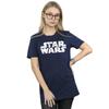 Star Wars Womens/Ladies Christmas Logo Cotton Boyfriend T-Shirt