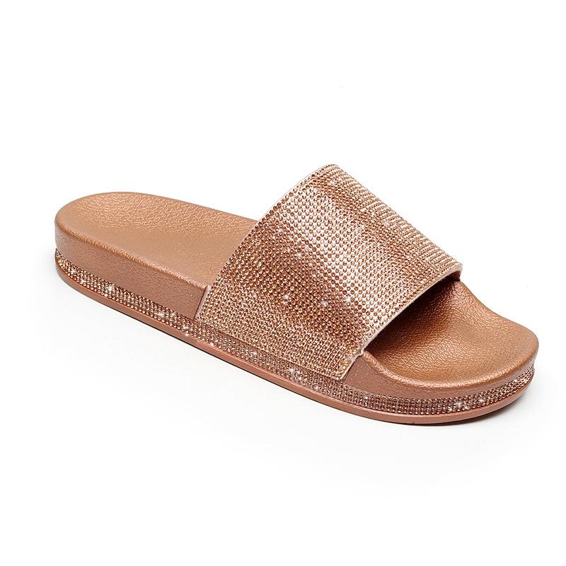 Design Slip On Diamante Sliders Slippers Sparkly Sandals Essex Shoe Size**