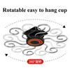 1 шт. Вращающийся кухонный держатель для бокалов с металлическими крючками, съемный, легко моющийся, экономящий место, органайзер для барных аксессуаров, кухня