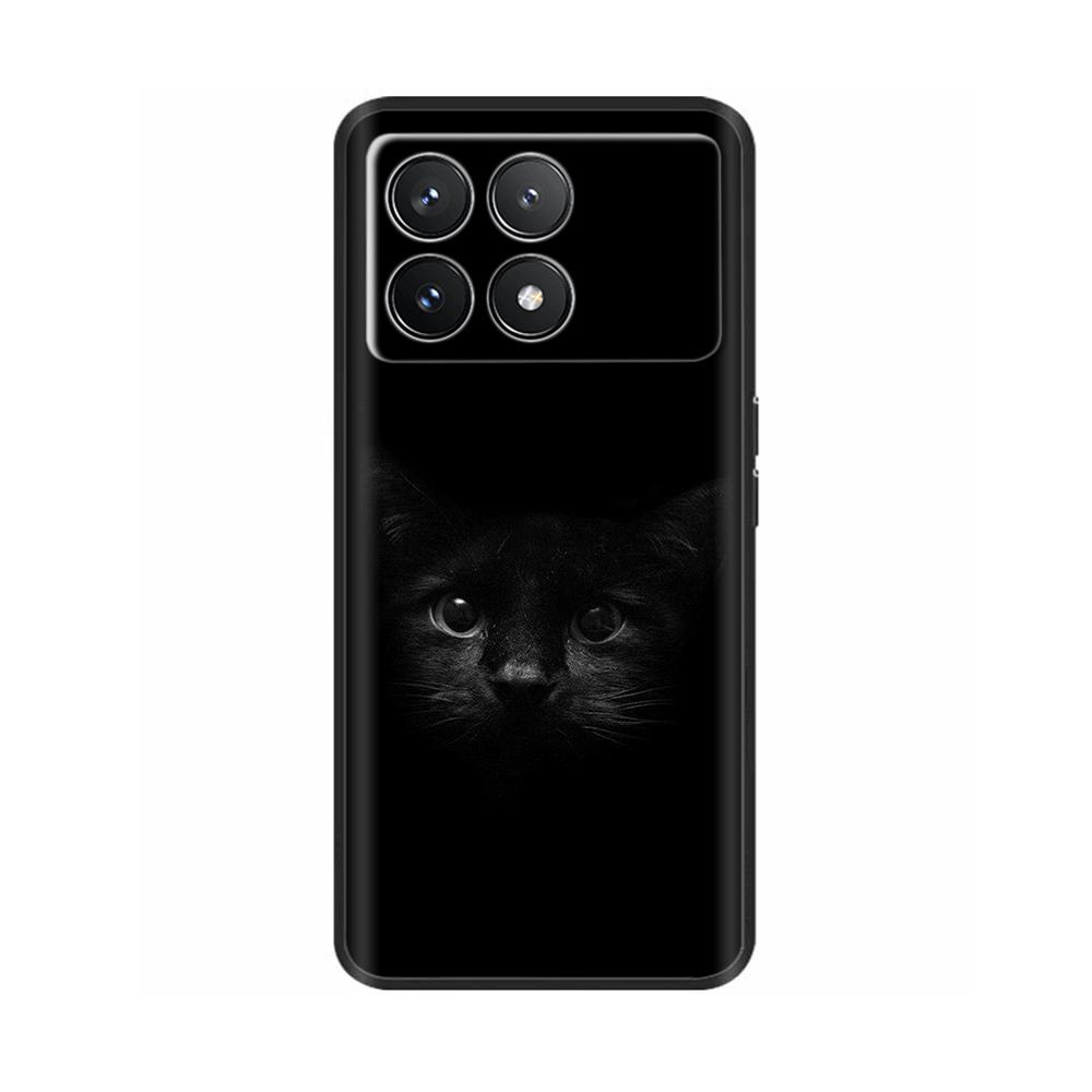 Для Xiaomi Poco F6 Pro Чехол Крышка Для Xiaomi Poco F6 Pro 5G Чехол для телефона Крутой Милый Мягкий Гладкий Жидкий Силикон Fundas Ракушки