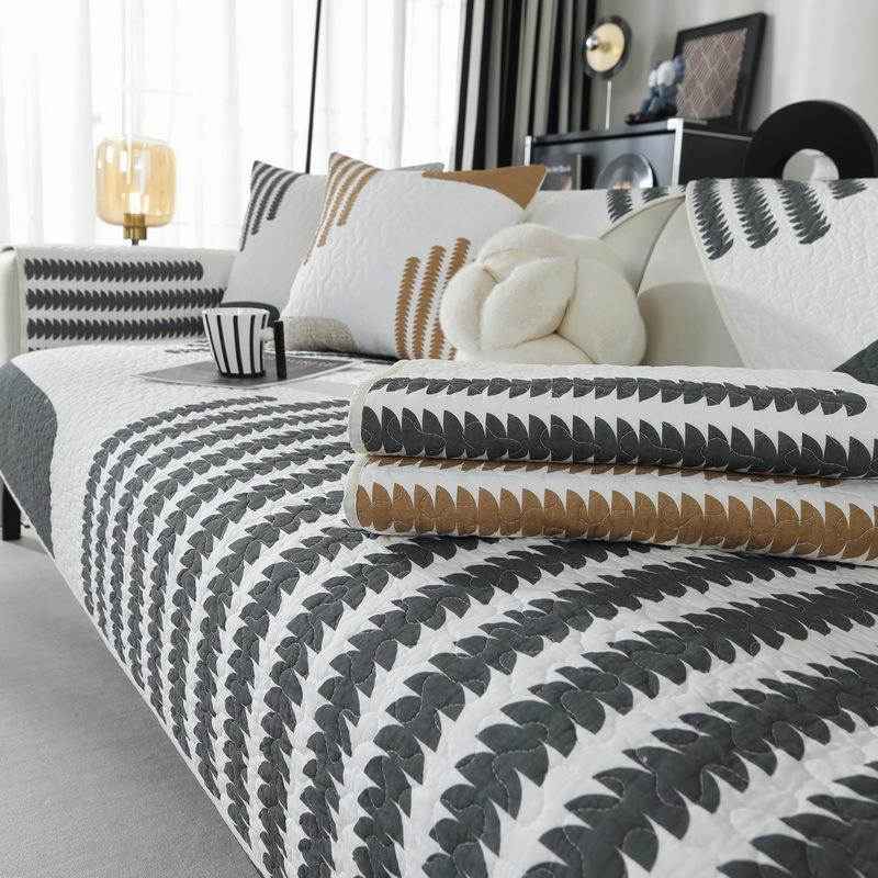 Modern Light Luxury Sofa Cushion, Cotton Printed Non-slip Sofa Cushion, Four-season Universal Sofa Cover, Fabric Sofa Towel