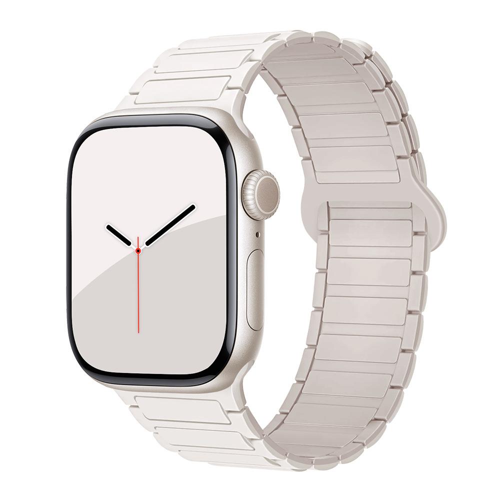 Для ремешков Apple Watch: 1-11 поколений / Ultra3 / SE3 второго поколения - трехбусинные силиконовые магнитные клейкие ремешки