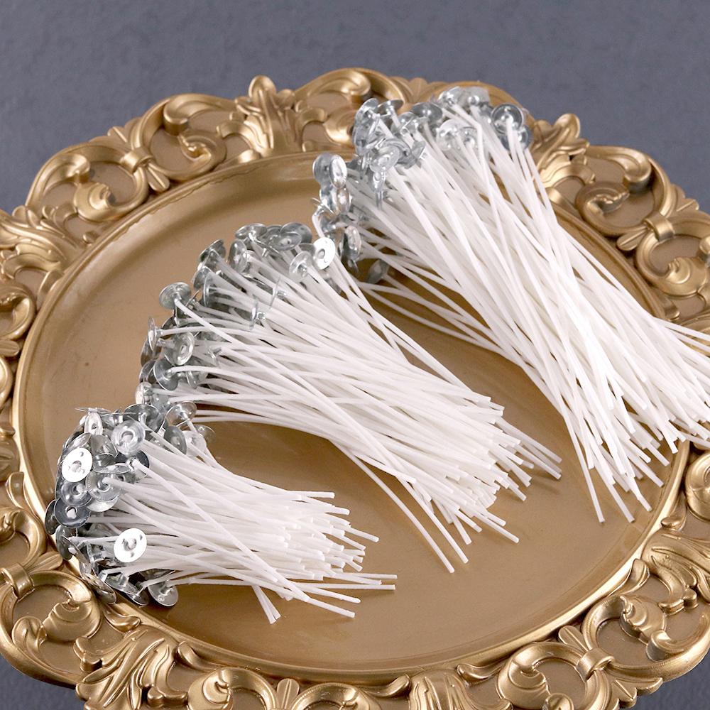 8-20cm 100 PCS Candle Wicks Smokeless Wax Pure Cotton Core for DIY Candle Making Pre-waxed Wicks Party Supplies