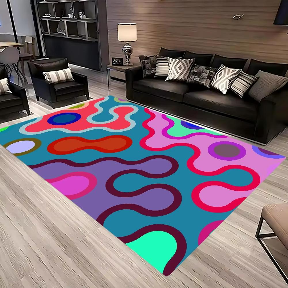 Creative Abstract Figure Rug – Bold Living Room & Lounge Decor | Non-Slip Artistic Floor Mat for Modern Home Spaces