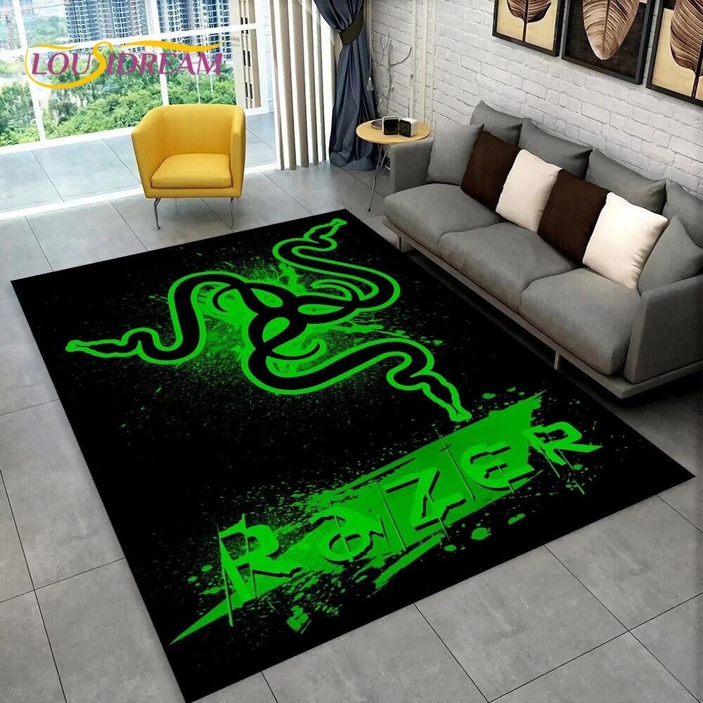 3D Логотип Razer Игра Геймер Змея Ковер Коврик для Дома Гостиной Спальни Дивана Придверный коврик Декор, детский игровой коврик Нескользящий коврик для пола