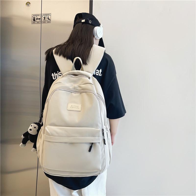Korean Backpack Campus Style Junior High School High School Student Schoolbag Women Simple Large Capacity Backpack
