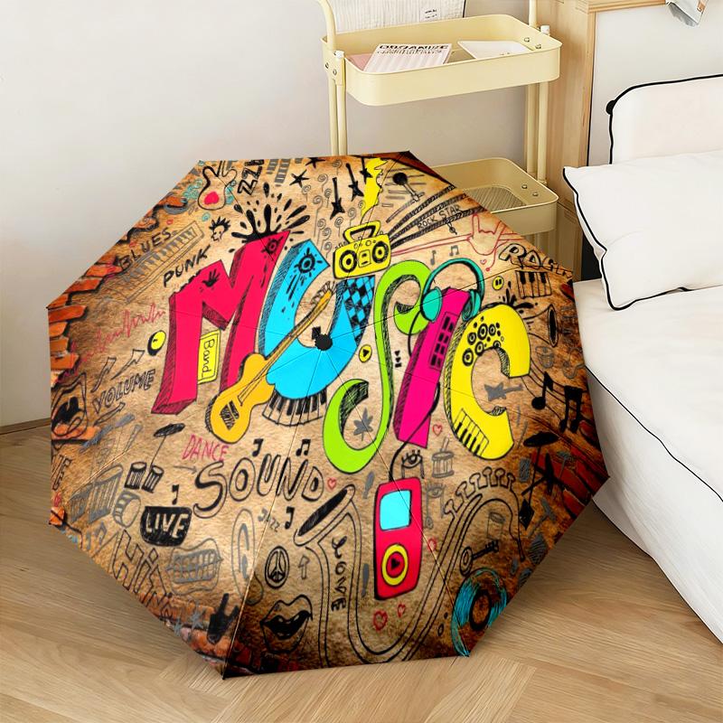 1PC Guitar Automatic Umbrella - Suitable Travel Outdoor Portable Umbrella Birthday Gift Daily Essentials