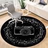 1PC Camera Galaxy Office Round Area Rug,  Mat Suitable ForOffice, Under Office Chairs Bedroom Living Room Home Decor, Room Deco
