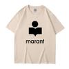 New Summer Women Marant Letter Grip 2D Printed Round Neck Casual Personalised Casual Short Sleeve T-Shirt