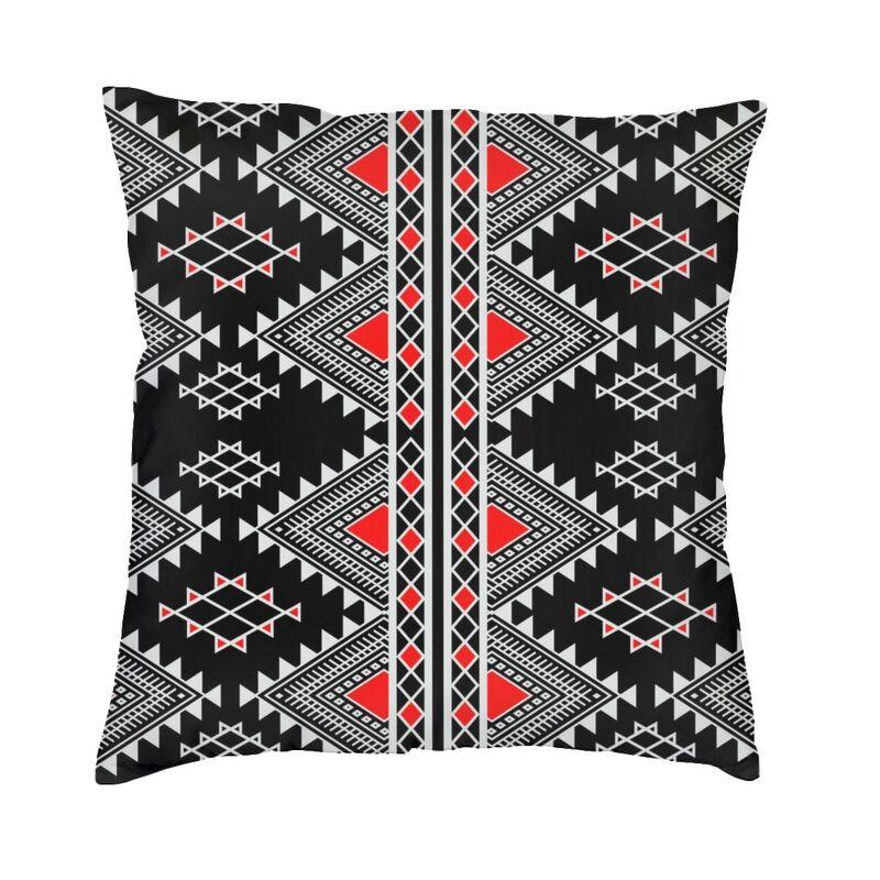 Amazigh Kabyle Berber Motifs Throw Pillow Case Bedroom Decoration Morocco Africa Geometric Cushion Cover Sofa Chair Pillowslip